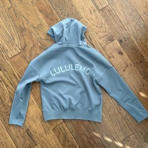 Lululemon Stormy Blue Zippered Hoodie, Size 6